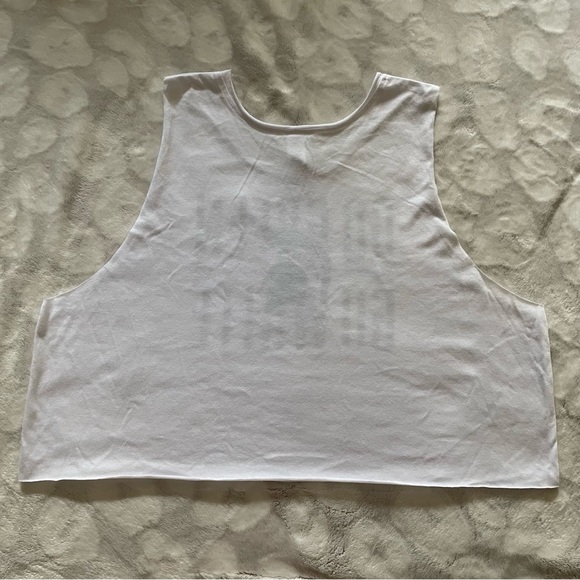 NWT Michigan State Spartans Go Green Go White White Raw Hem Crop Tank Top Medium - Picture 10 of 10